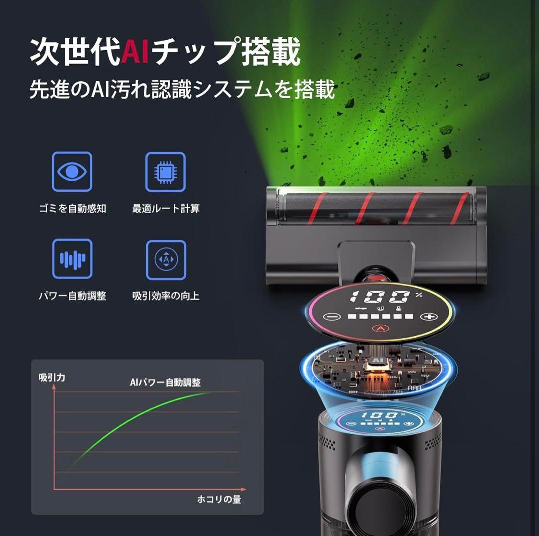 コードレス掃除機 軽量 サイクロン式 スティッククリーナー 2WAY スタンド付