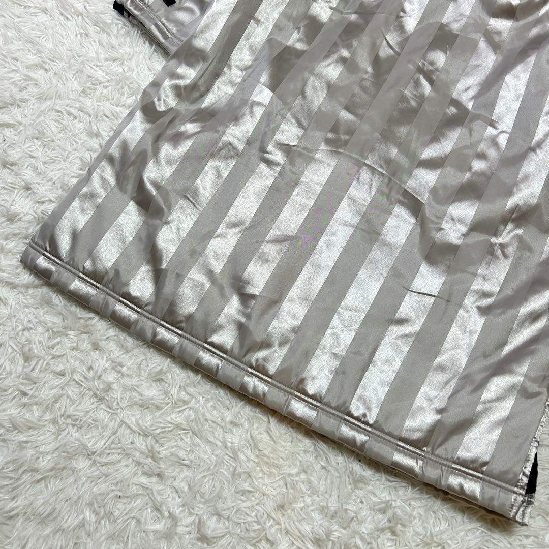 新品タグ付き ヒュンメル ロングボアコート S-M シルバー 撥水 防寒 566