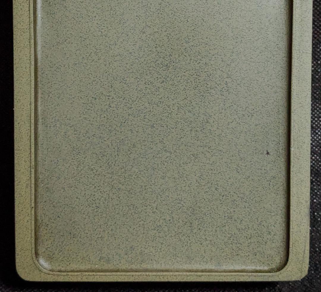 【歙州硯　金暈質・魚子紋・波紋の青琅玕系美石】◆唐木塗箱◆七吋◆龍尾山◆歙硯