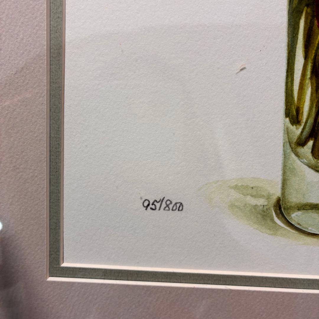 橋本不二子 「苺」 リトグラフ ボタニカルアート 絵画