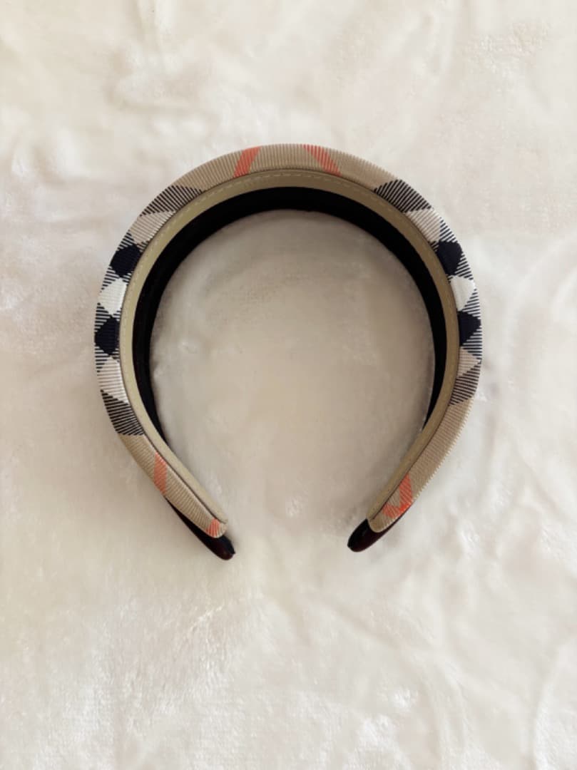 未使用【BURBERRY】2025　チェック ナイロン ヘッドバンド