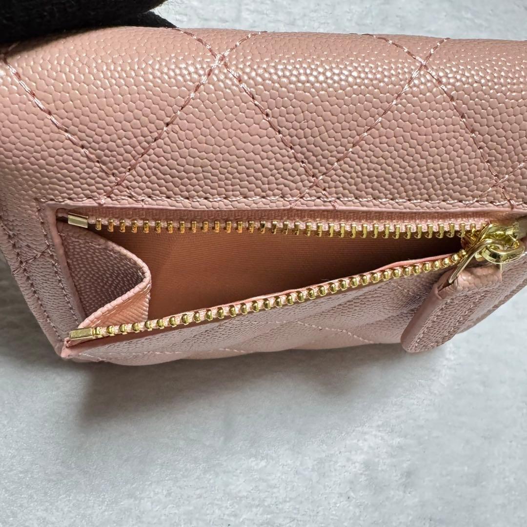 CHANEL ピンクレザー 財布 キルティング