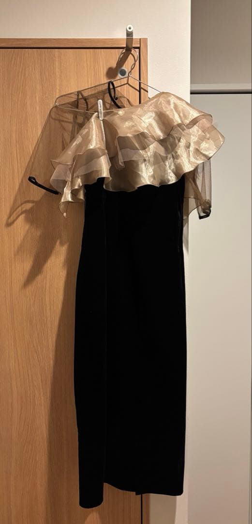 LEJA アシンメトリーティアードフリル3WAY ベロア｜ラインドレスワンピース