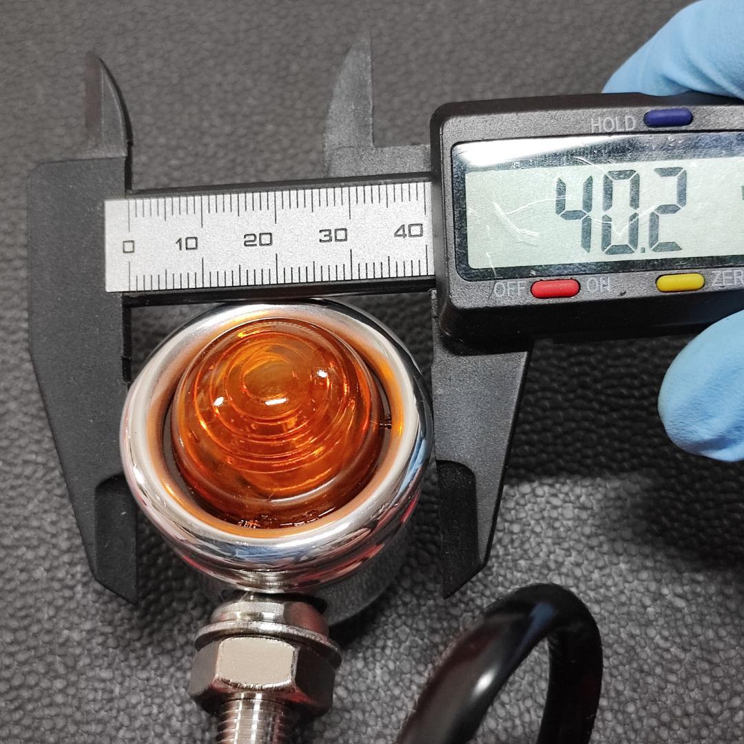 ミニバレットウインカー　電球 M10-P1.25 アルミ　ポリッシュ　4個セット