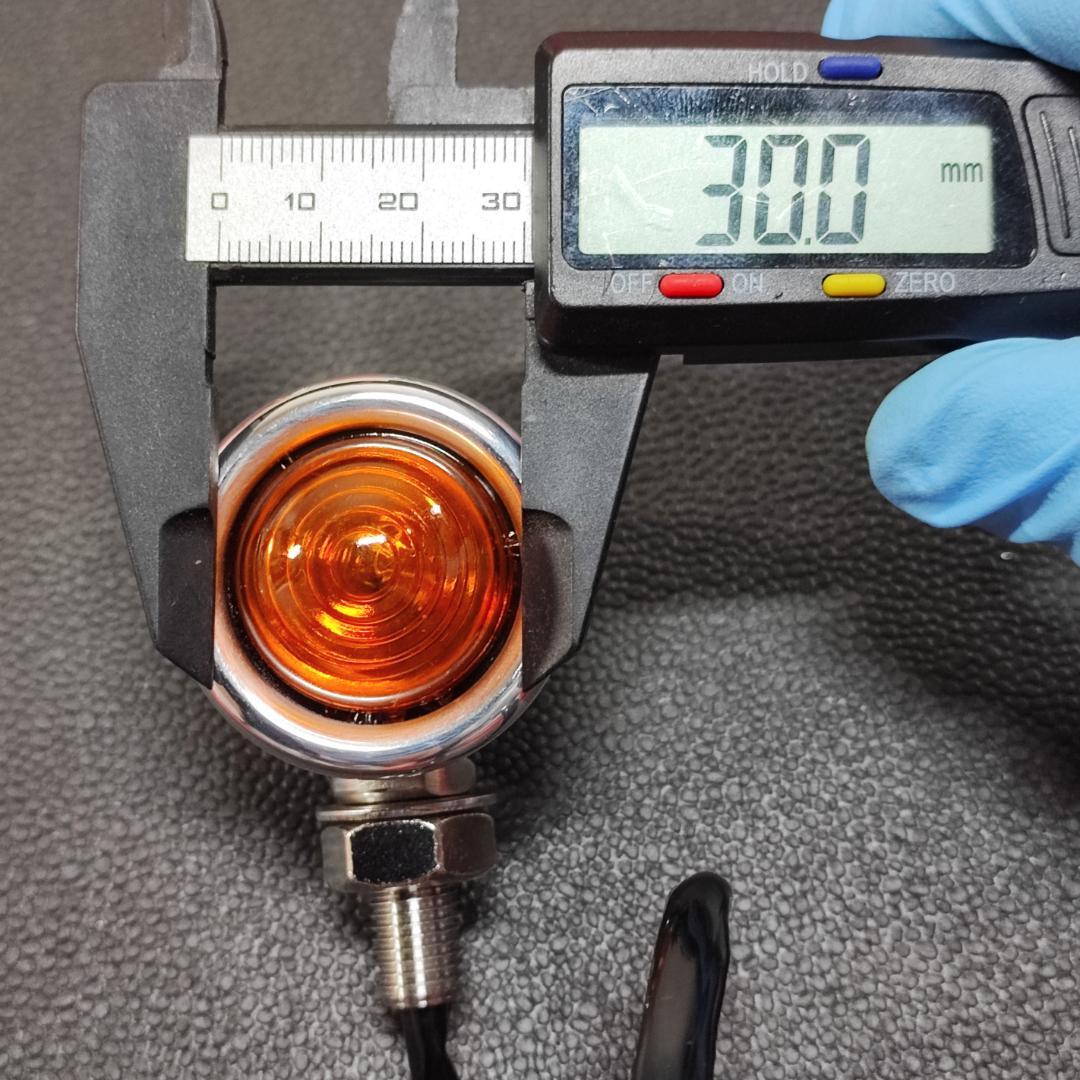 ミニバレットウインカー　電球 M10-P1.25 アルミ　ポリッシュ　4個セット