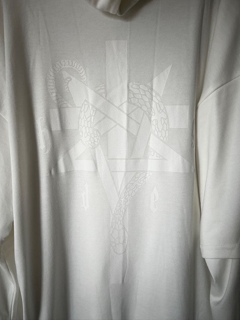 美品 会場限定品 HYDE フーディー ロング Tシャツ フェイクレイヤード L