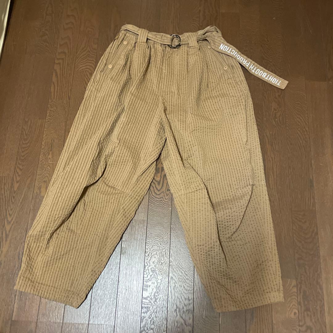 TIGHTBOOTH PRODUCTION シアサッカーパンツ ベージュ