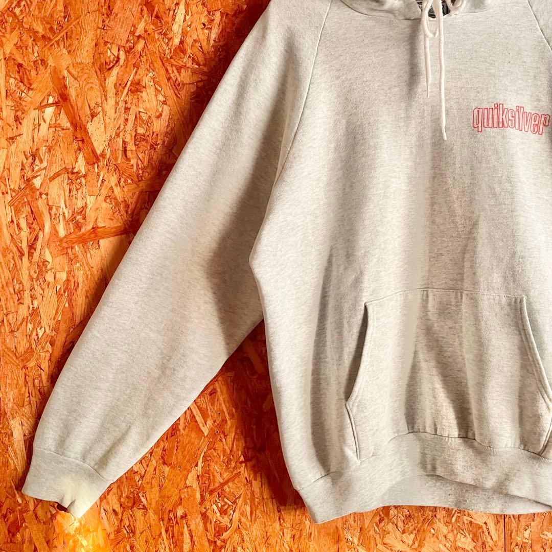 90s QUIKSILVER カナダ製 スウェット オールドサーフ グレー レア