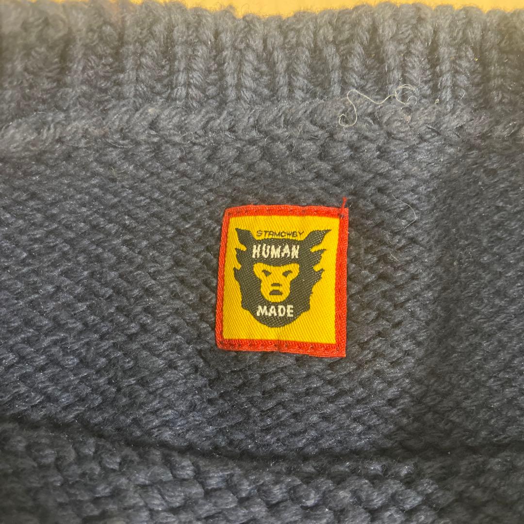 HUMAN MADE 犬デザイン ニットセーター ネイビー　M