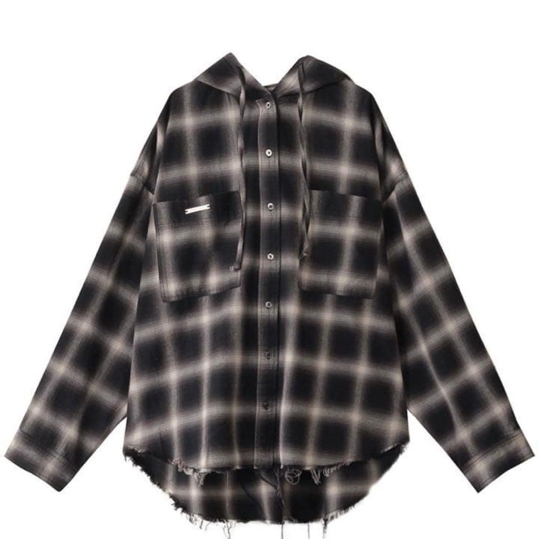PRANK PROJECTフーデッドチェックシャツ