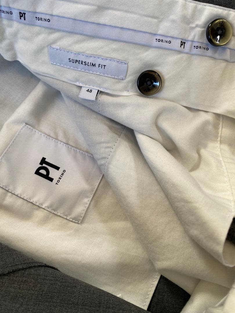 PT TORINOウォッシャブルテクノウール サイズ48 ミディアムグレー