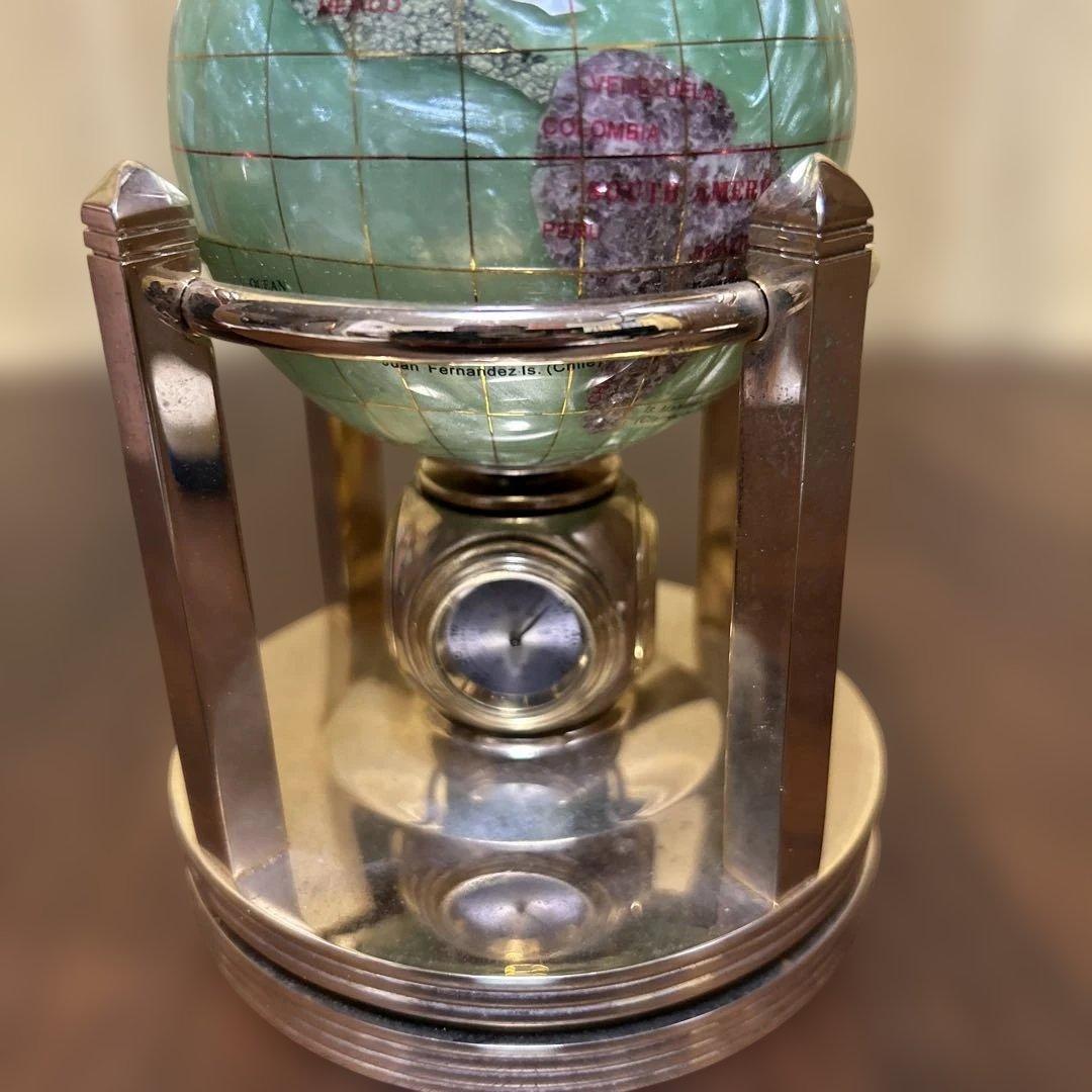 アンティーク 回転時計地球儀