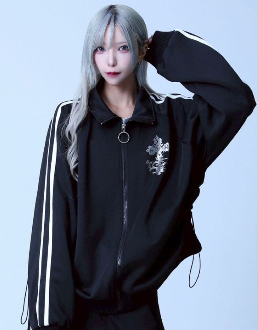 【未使用に近い】箔プリントシャーリングトラックジャケット REFLEM レフレム