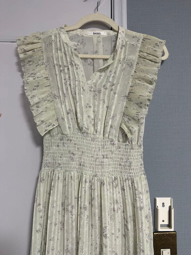 SNIDEL Sustainableフリルワンピース　ミント