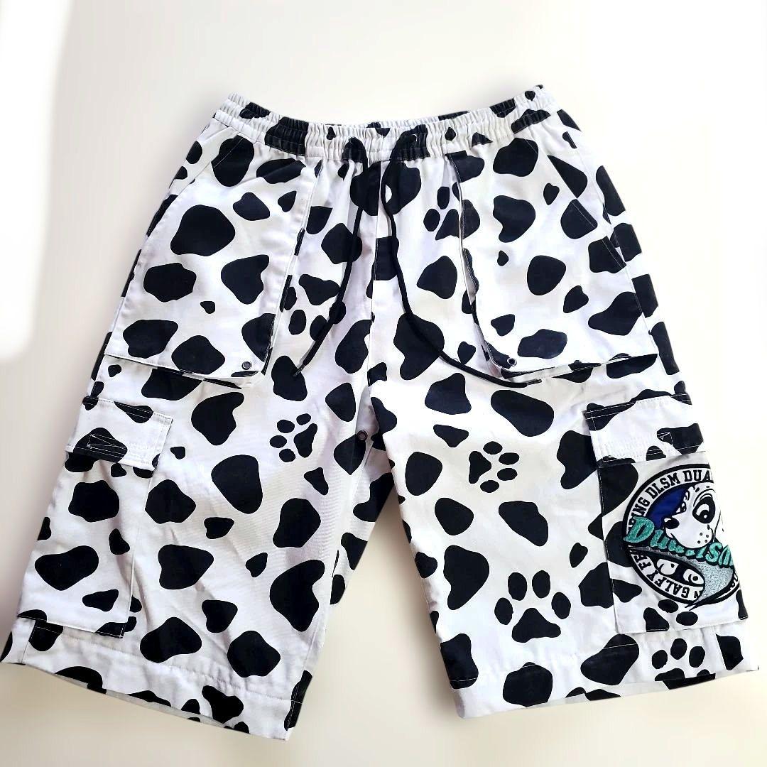 DUALISM × GALFY　ブーメランとダルメシアンのカーゴパンツ　白　希少