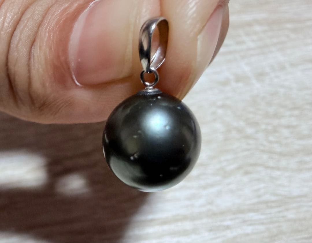 pt850 プラチナペンダント 南洋真珠　タヒチ　12ミリ