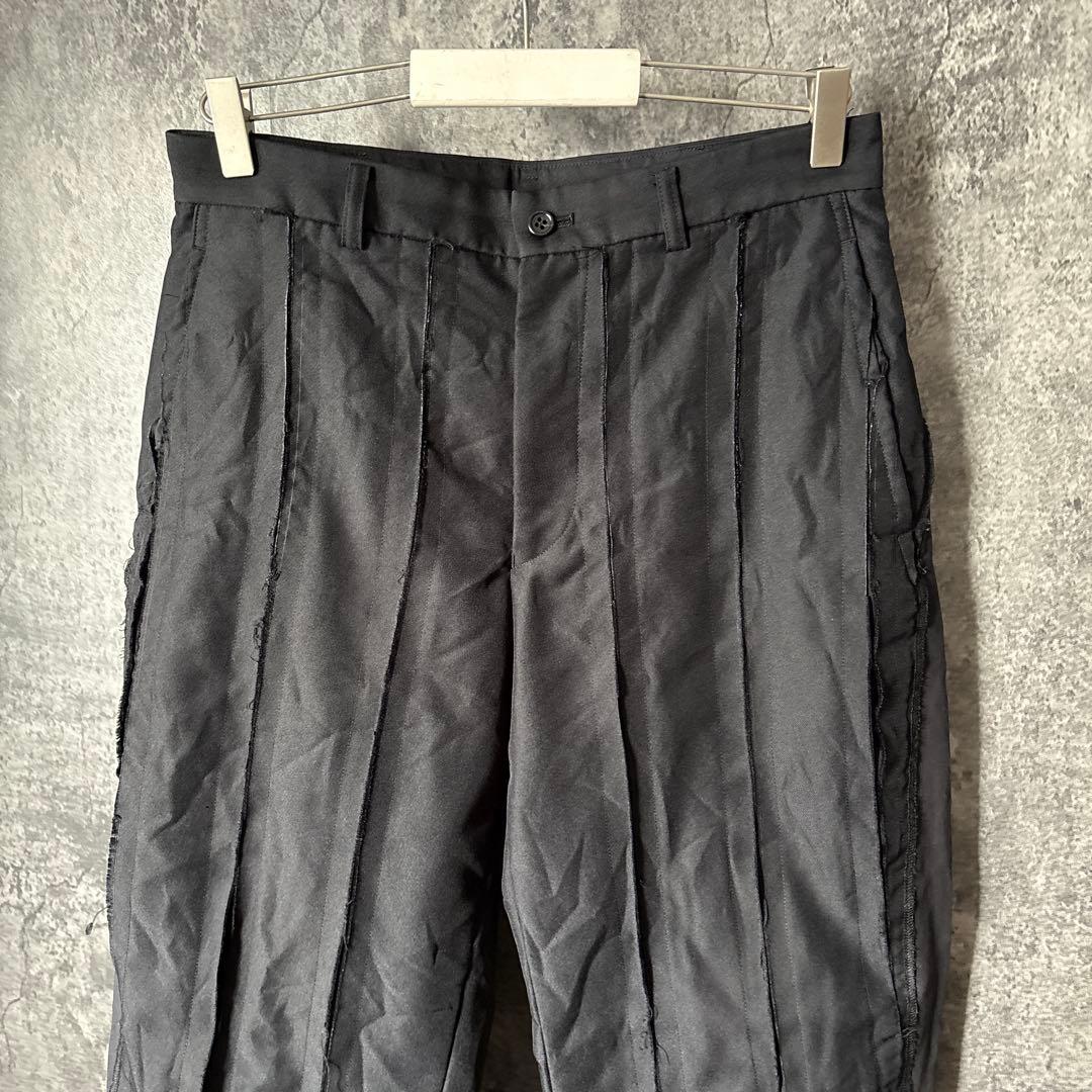 250 BLACK コムデギャルソン　ハイウエスト　タックテーパードパンツ