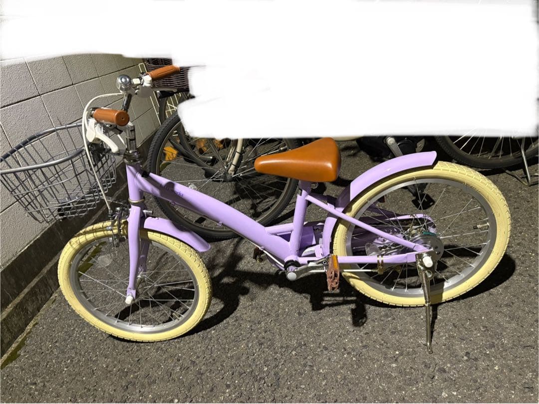 コマなし 18インチ ラベンダー 子供用自転車