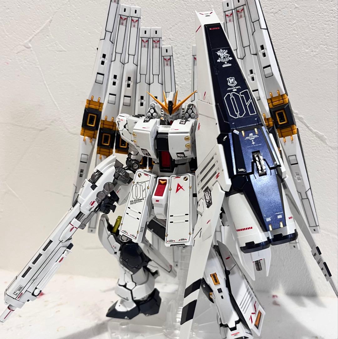 RG ニューガンダム HWS ダブルフィンファンネル 塗装済 完成品 νガンダム