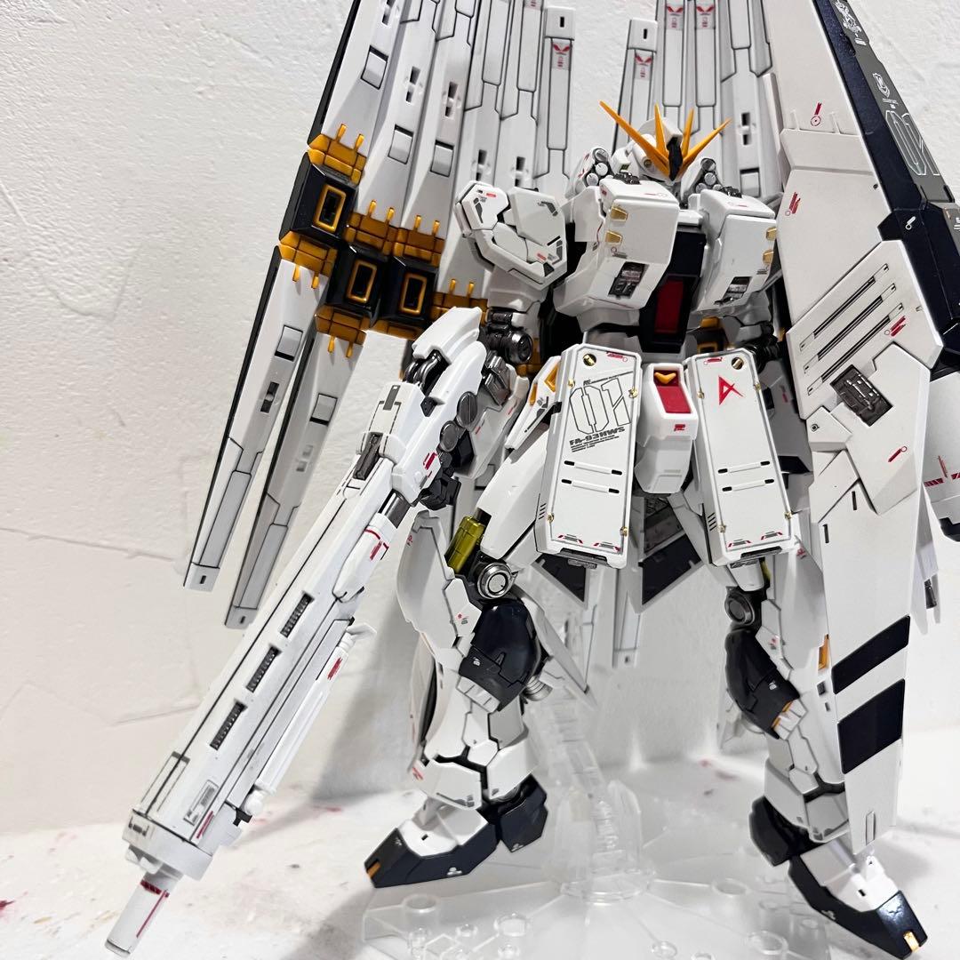 RG ニューガンダム HWS ダブルフィンファンネル 塗装済 完成品 νガンダム
