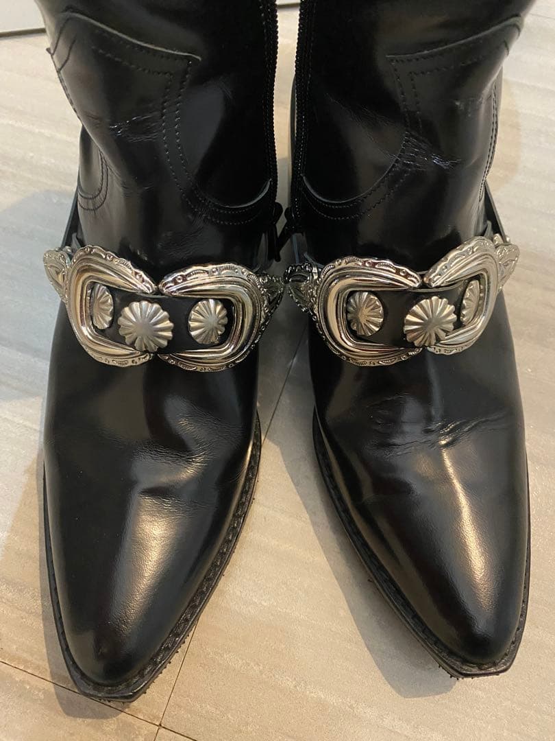 ★TOGAPULLA★本革バックルブーツ38美品