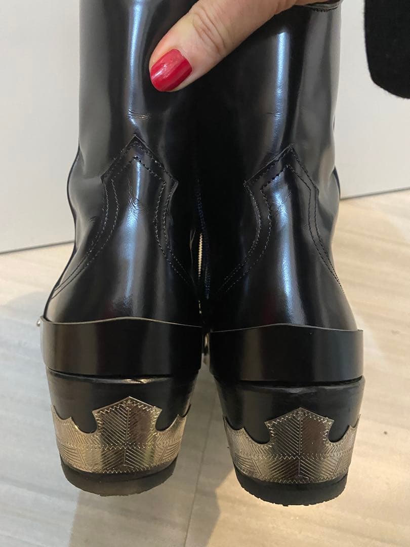 ★TOGAPULLA★本革バックルブーツ38美品