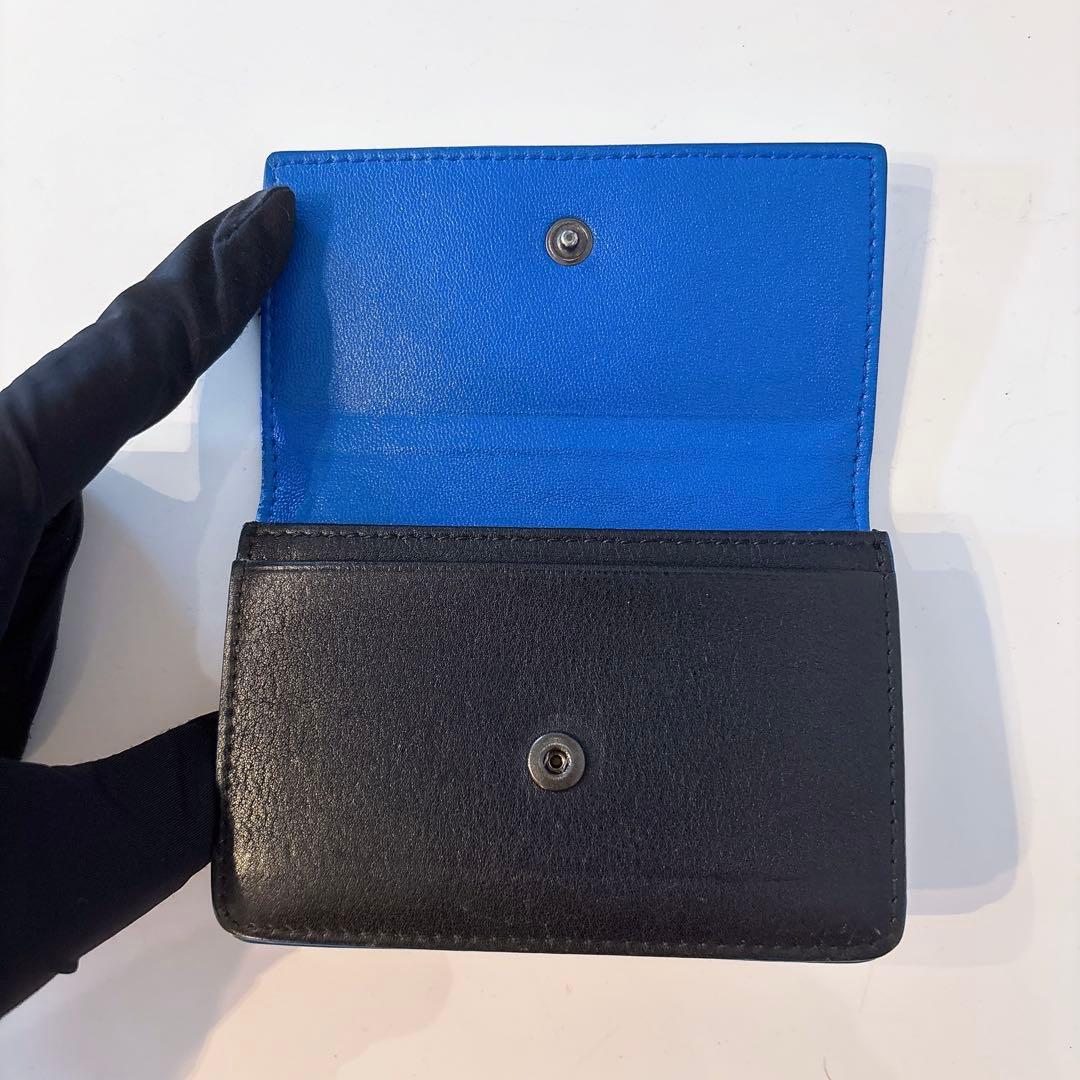 BOTTEGA VENETA ボッテガ　名刺入れ　青×黒