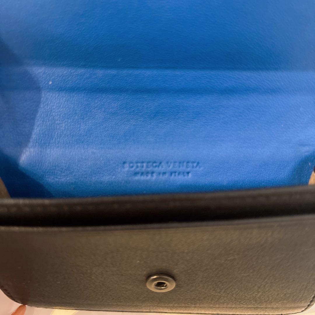 BOTTEGA VENETA ボッテガ　名刺入れ　青×黒