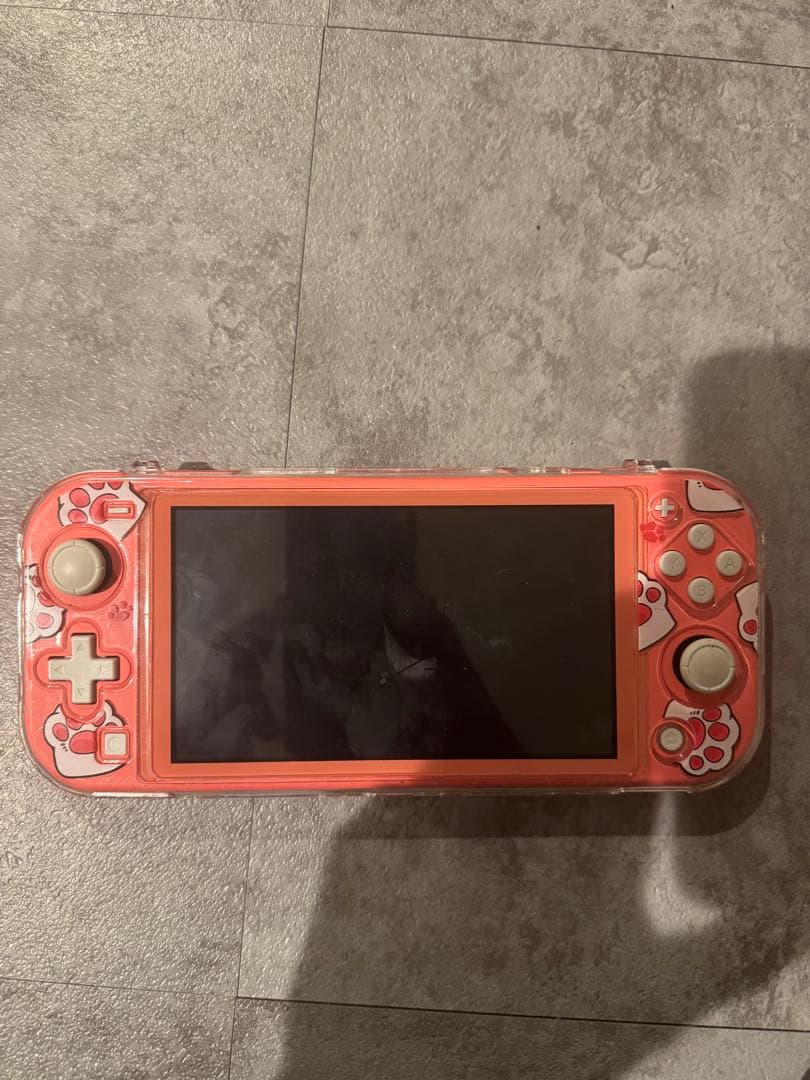 Nintendo Switch Lite オレンジ 猫デザイン