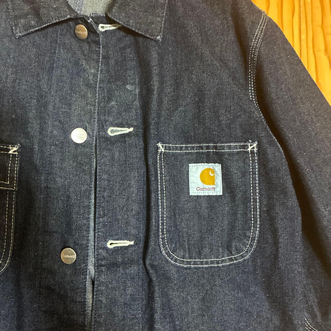 Carhartt　カバーオールチョコアートМ　ネイビー