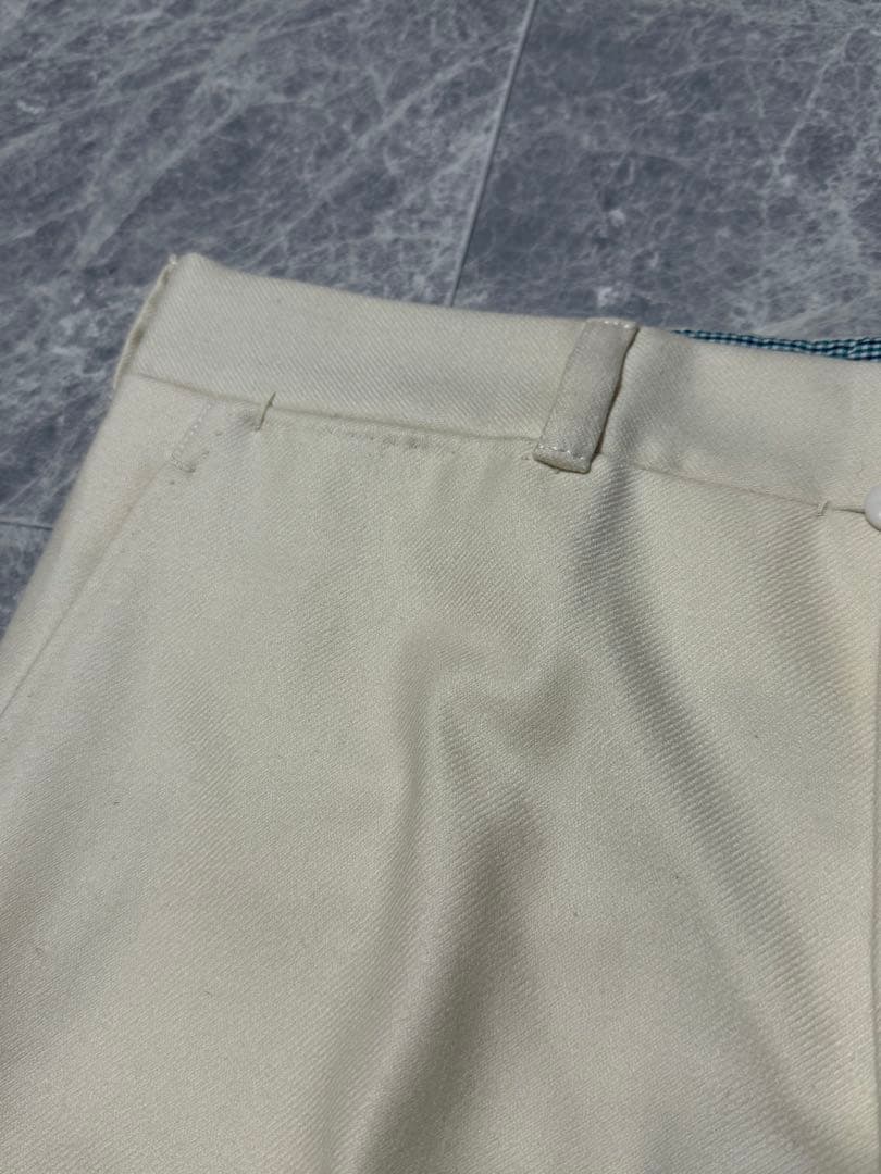 AMBROSI アンブロージ ウール スラックス パンツ オフホワイト XL