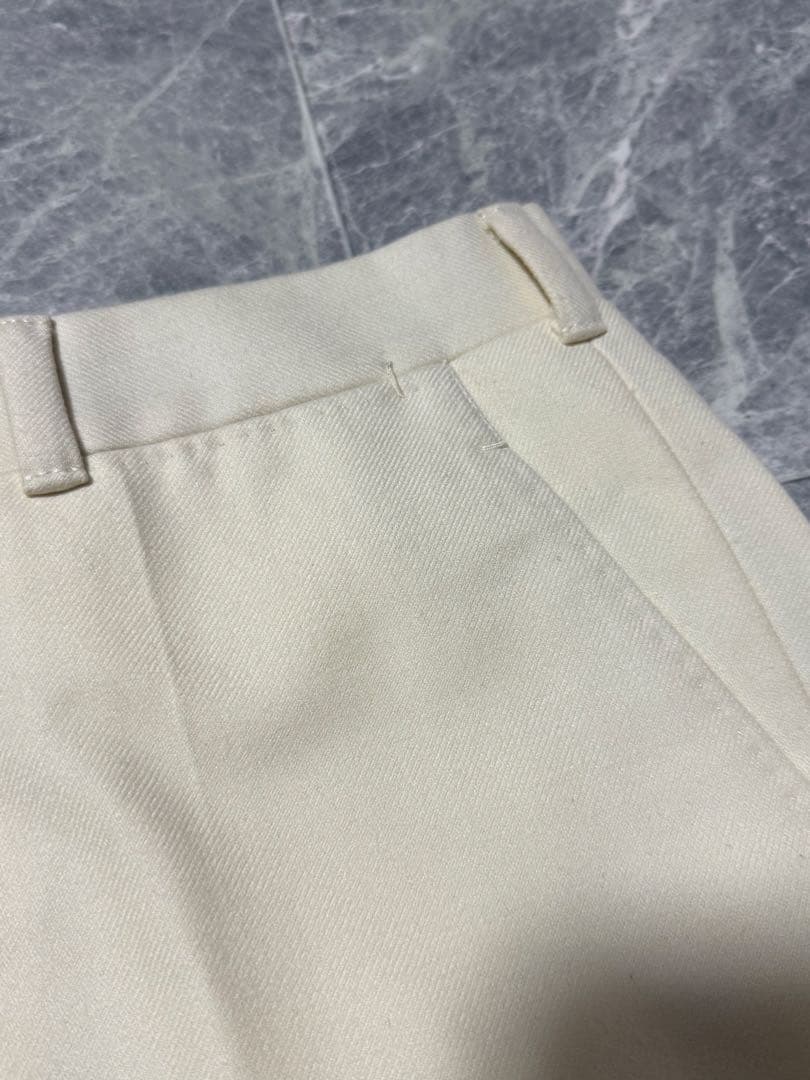 AMBROSI アンブロージ ウール スラックス パンツ オフホワイト XL