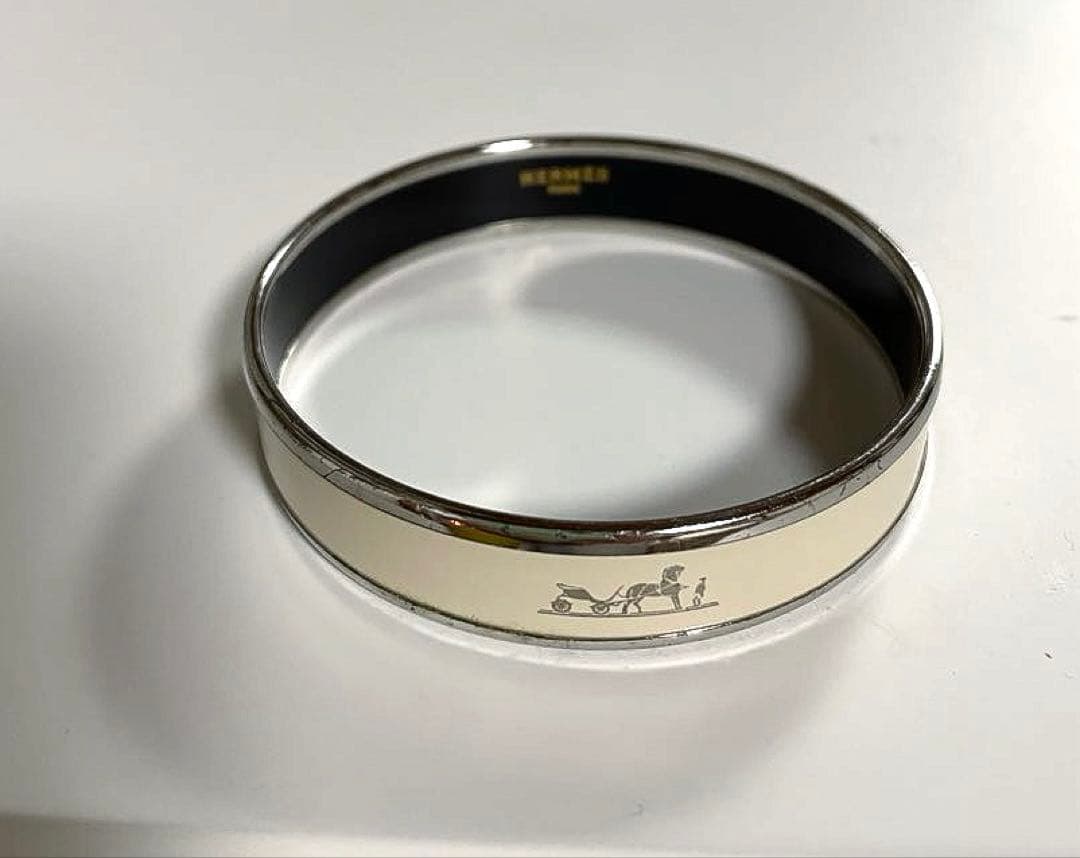 HERMES エルメス エマイユPM メタル カレーシュ ブレスレット バングル