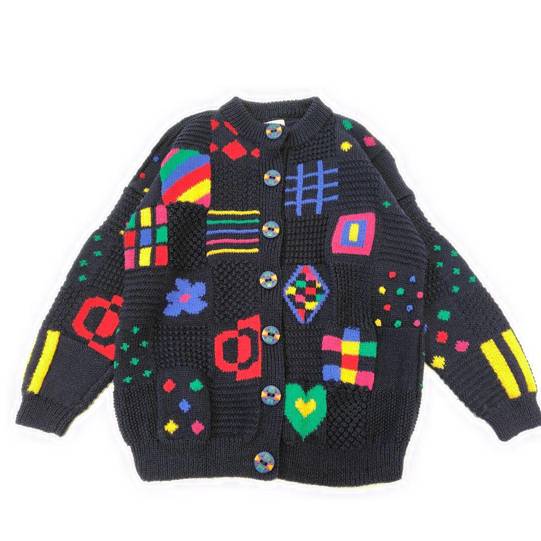 BONZ ハンドメイド ニット カーディガン ゆったり ニュージーランド産