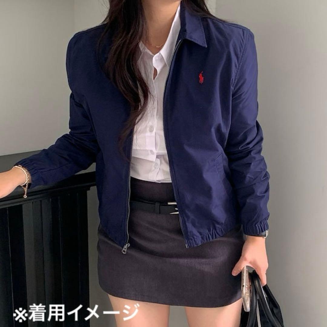 【ラルフローレン】スイングトップ　ナイロンジャケット　洗える　ポニーロゴ　紺
