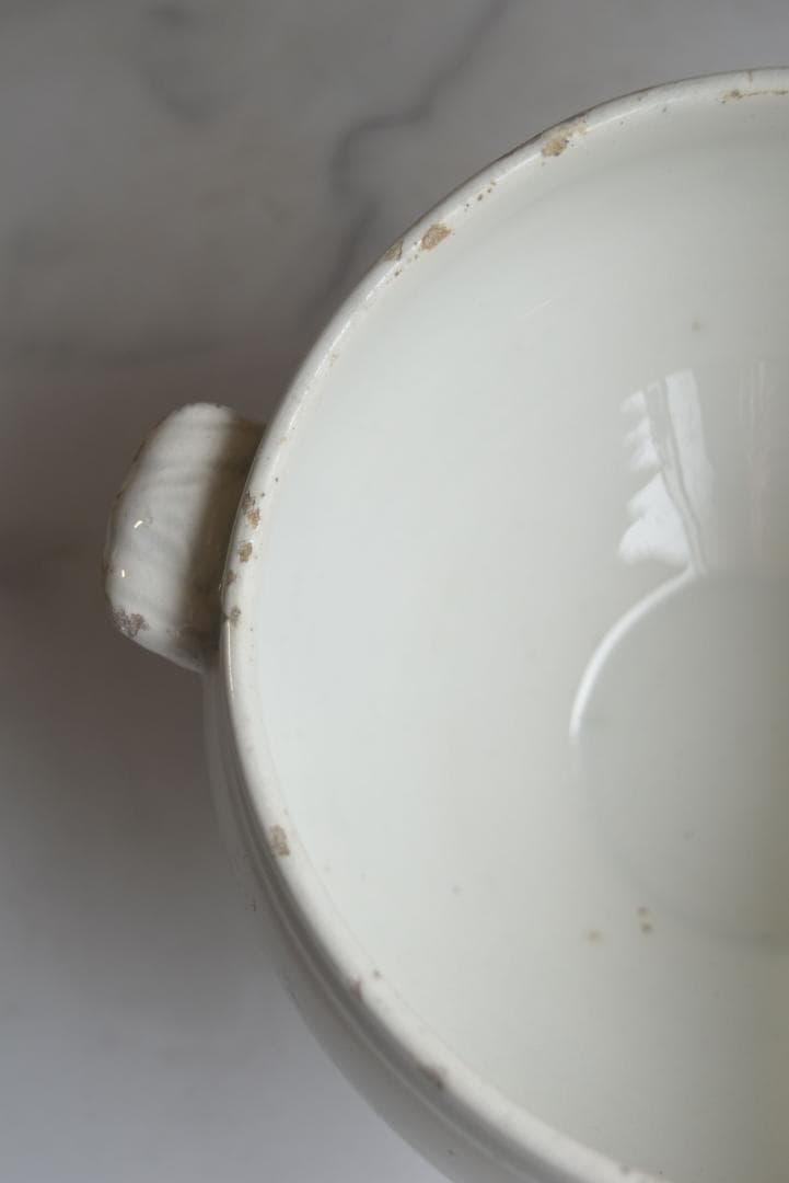 珍しい窯　フランス19世紀　美しいスーピエ（小）印有　フランスアンティーク