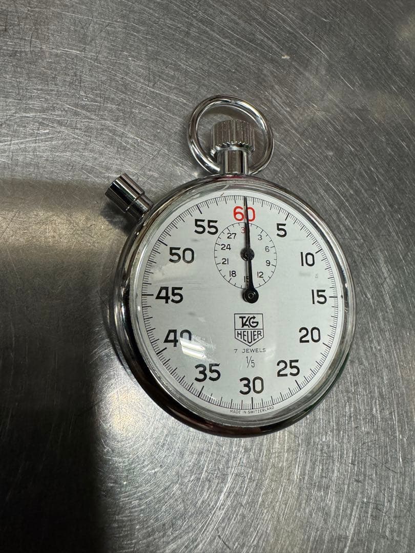 TAG Heuer ストップウォッチ 7JEWELS 60秒計測 手巻き