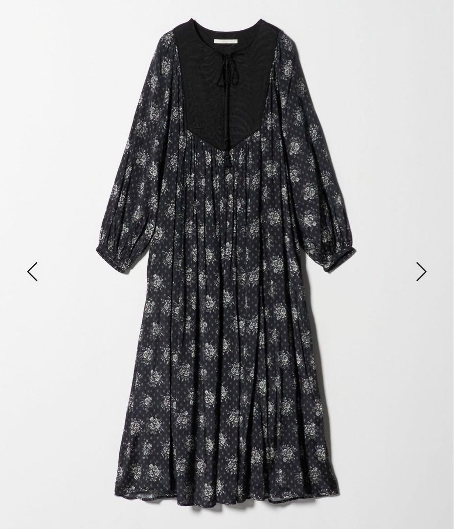 【ne Quittez pas】25AW プリントヨークドレス M