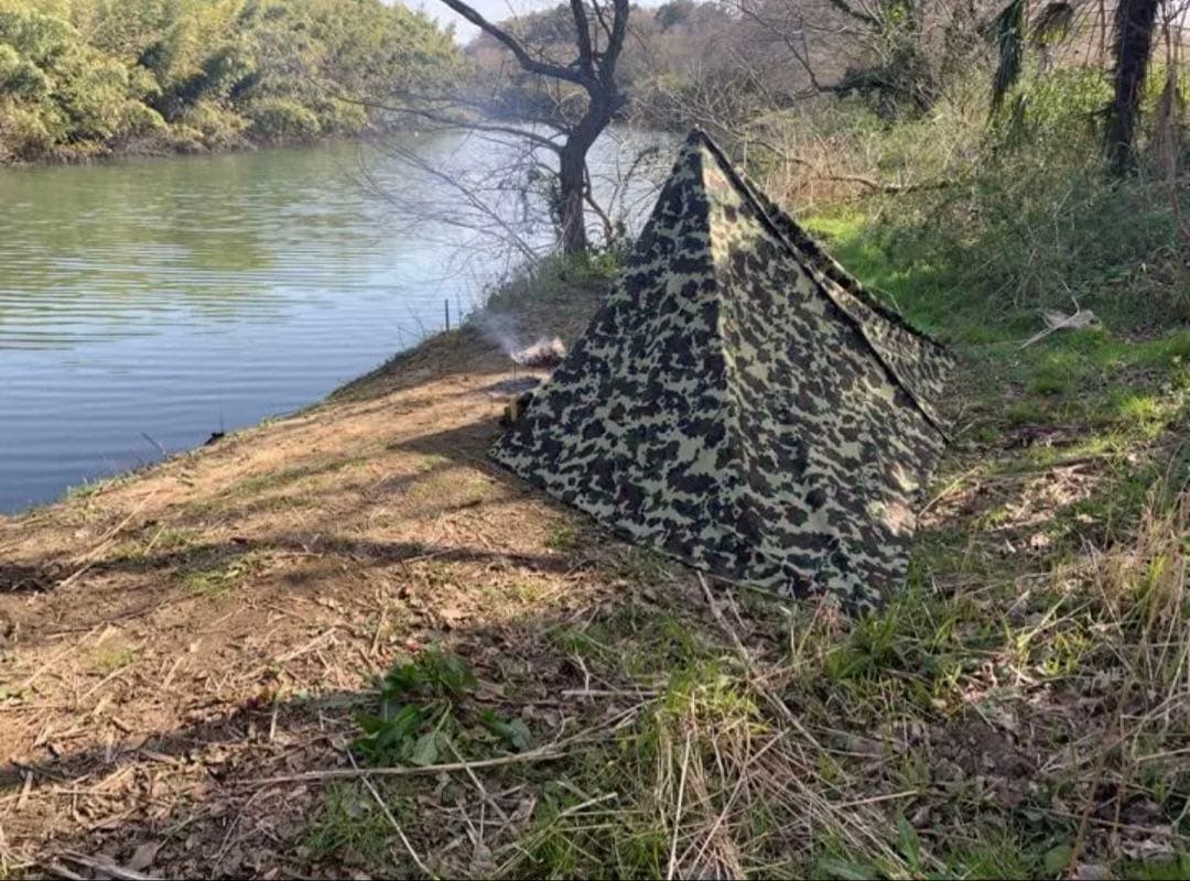 デッド ルーマニア軍幕 希少 アメーバカモ デットストック M47 2枚セット