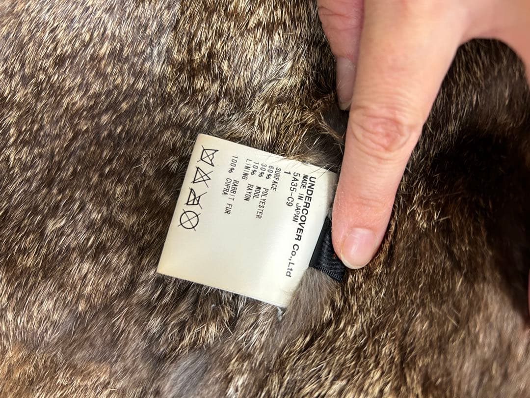 undercover ラビットファー　コート