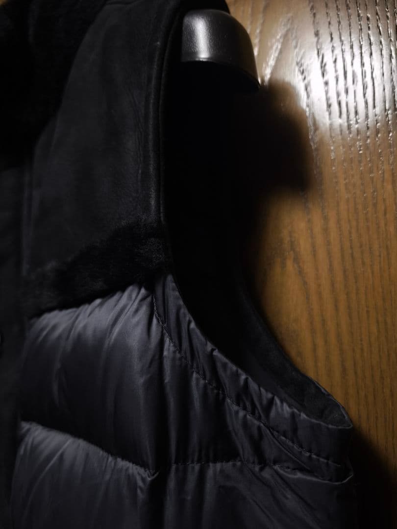 美品　EMMETI DONKEY ムートンダウンベスト　ブラック　サイズ46