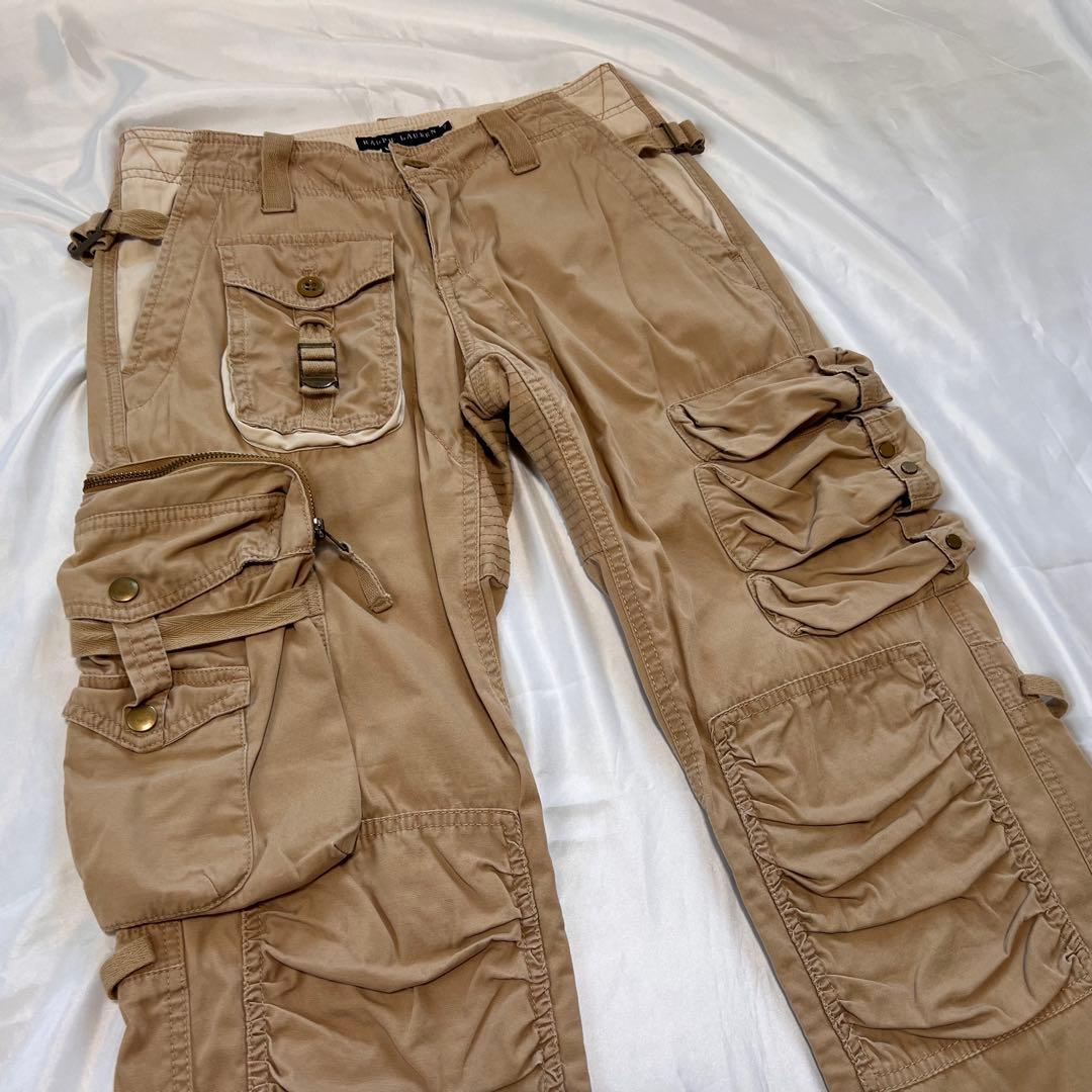 ラルフローレン マルチポケット カーゴパンツ ベージュ Y2K