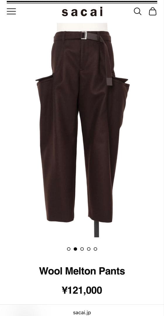 sacai 25aw wool melton pants サイズ1