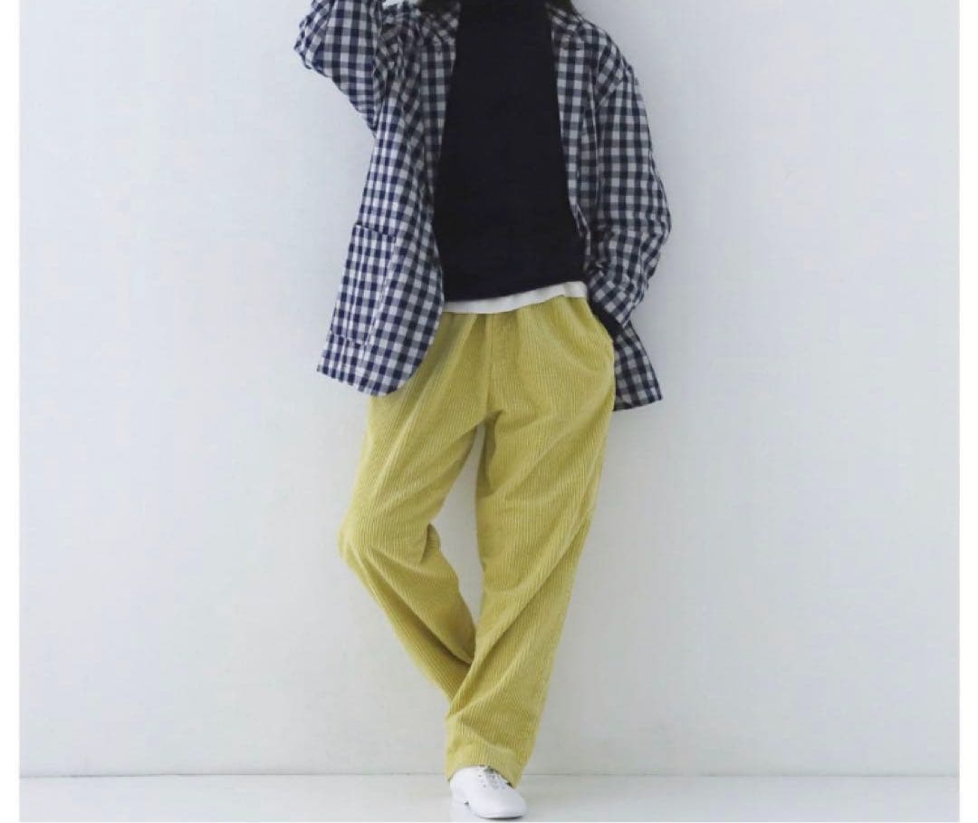 nest Robe 太畝コーデュロイイージーパンツ　レモン　美品