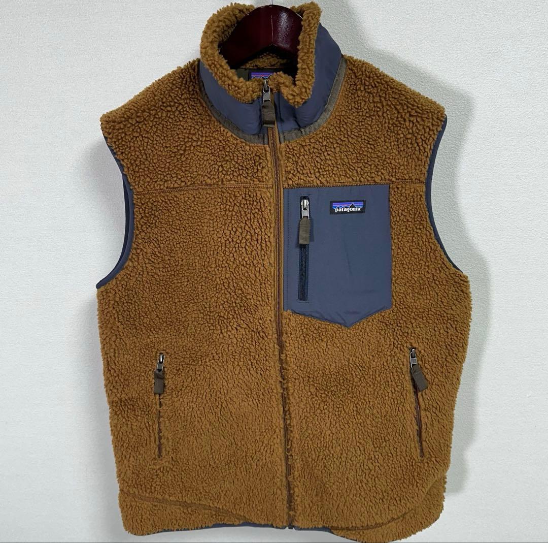 美品 L パタゴニア メンズ クラシック レトロX ベスト ボアフリース 茶