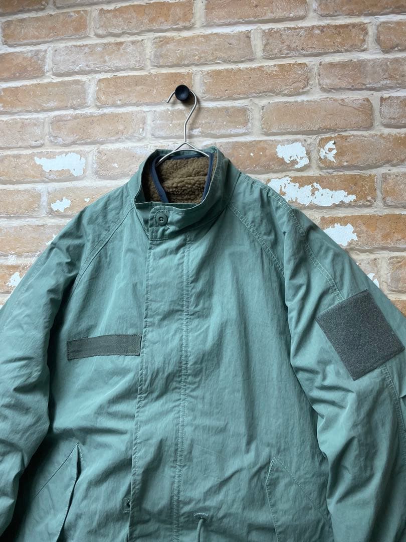 00s ミリタリージャケット　ライナー付き　ショートモッズコート　カーキ　古着