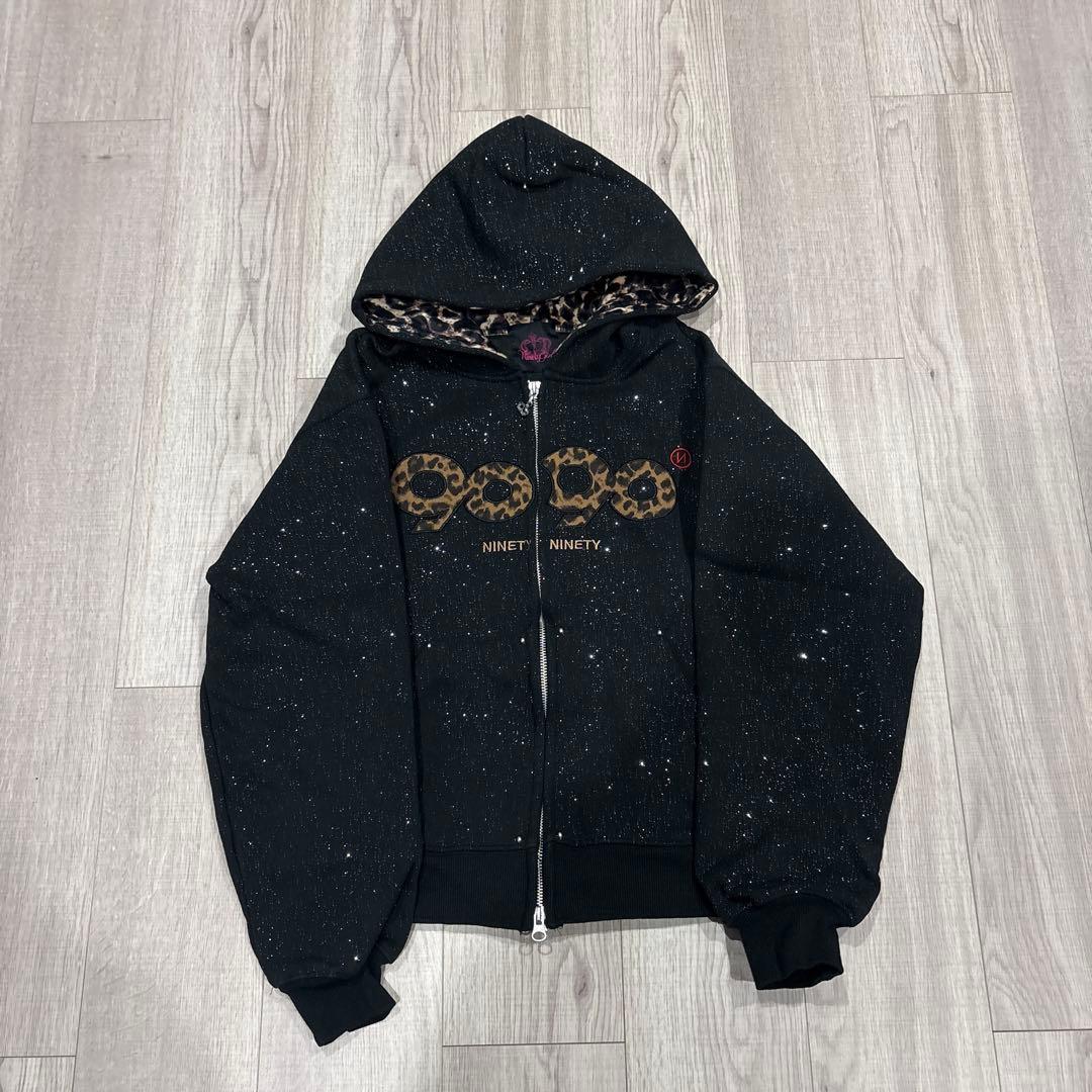 9090 girl OG Logo Glitter Hoodie Mサイズ