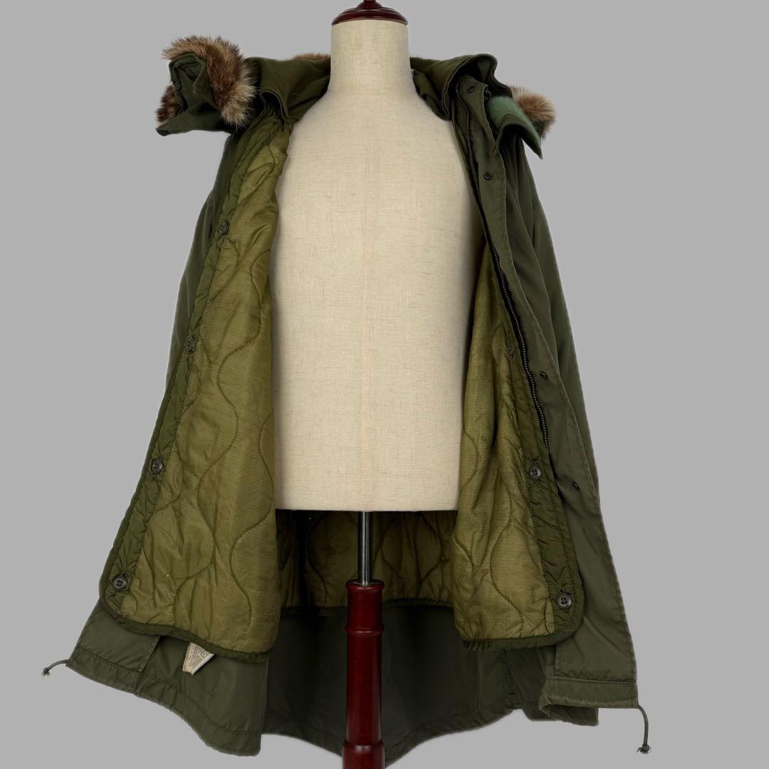 希少 米軍実物 SR 70s 80s 獣毛フード M-65 フィッシュテール