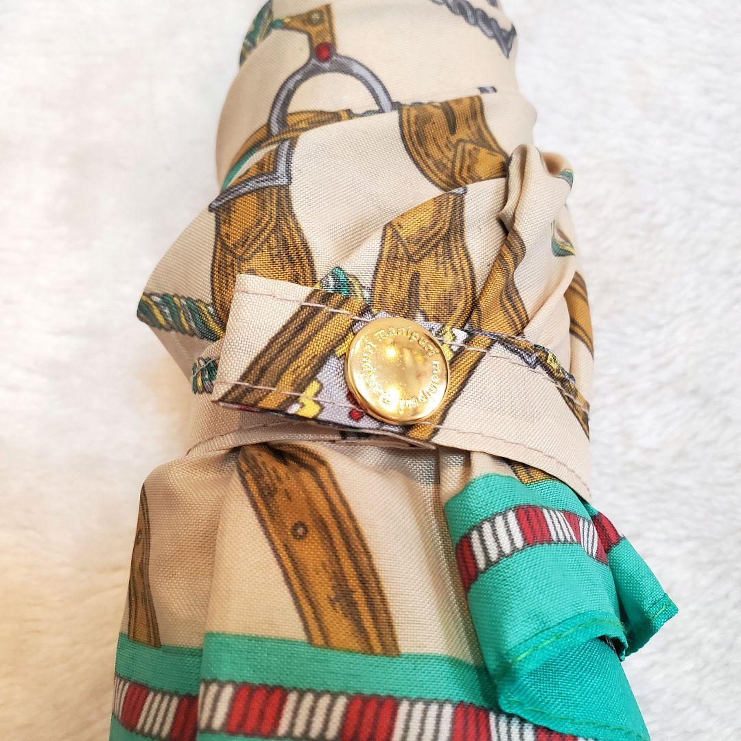 美品 マニプリ manipuri 晴雨兼用 スカーフ柄 　折りたたみ傘