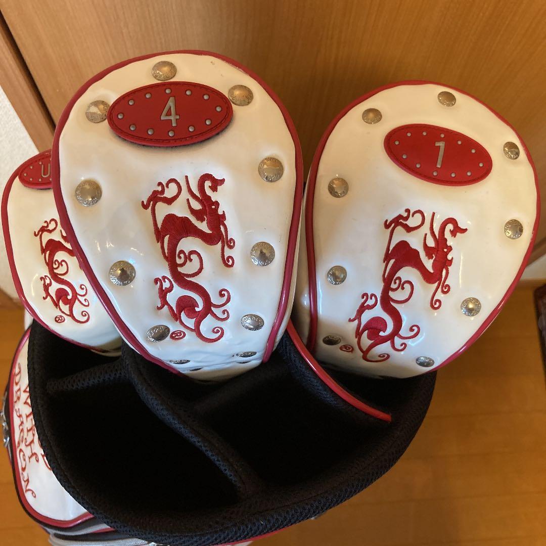 ダンスウィズドラゴンゴルフバッグ　ヘッドカバーセット